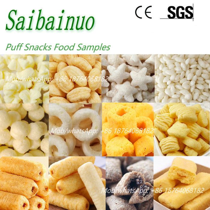 Automatic Corn Puffed Snack Machinery Chocolate Filled Food Making Plant